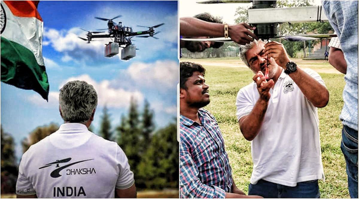 Ajith Designed “UAV” for COVID 19 disinfection is Ultimate success