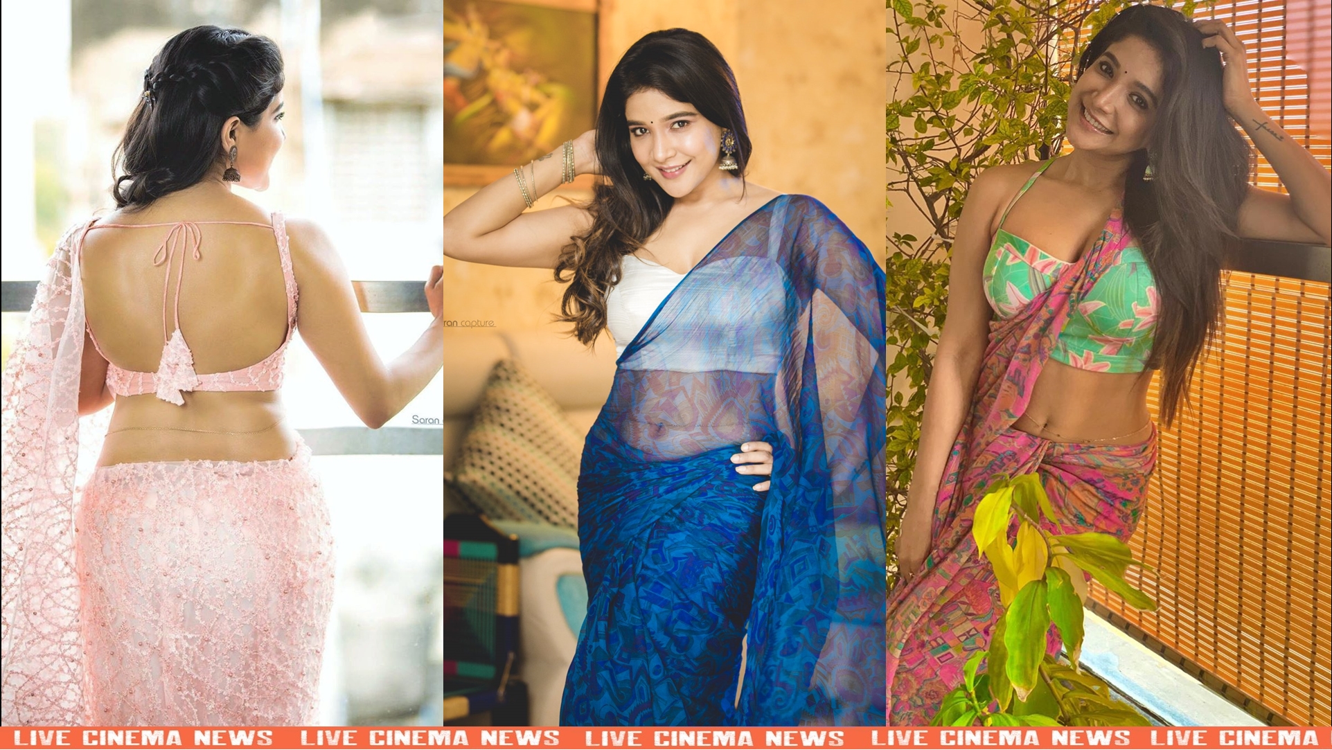 Beautiful saree photos of actress Sakshi Agarwal