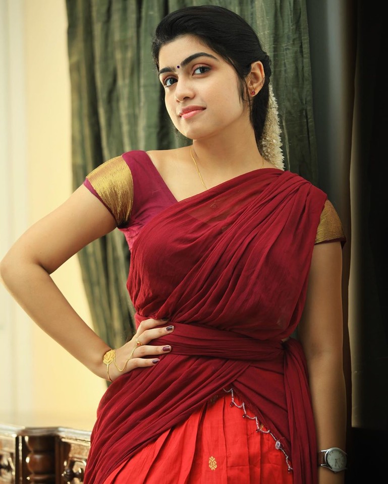Actress Manasa Radhakrishnan Saree Photos (7)