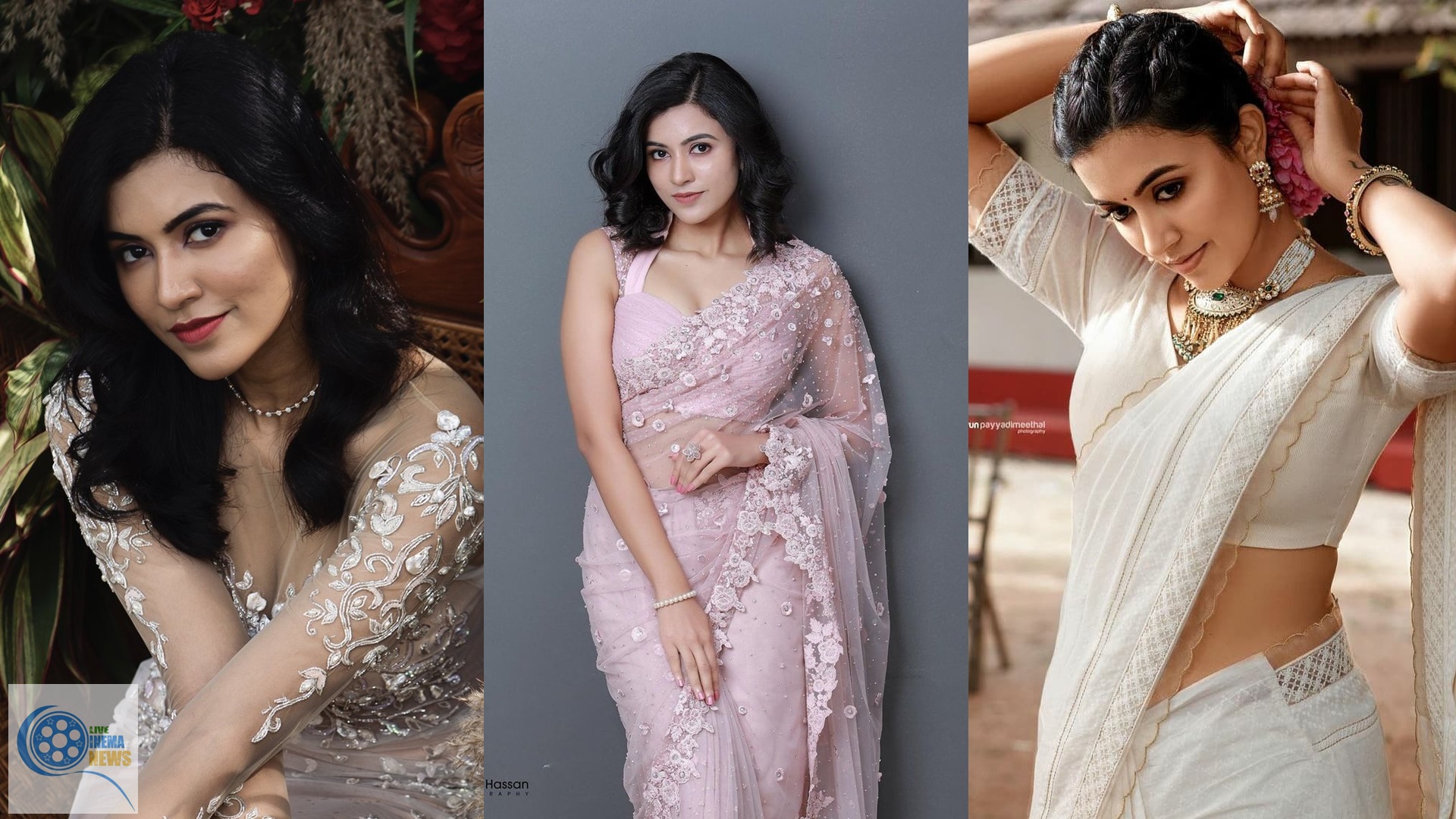 Malayalam Actress Anju Kurian stills in White saree